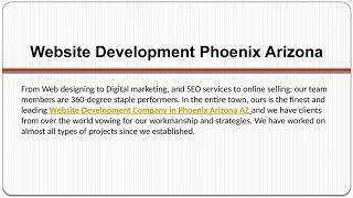 Website Development Company In Phoenix Arizona Az | Web Development Phoenix Arizona