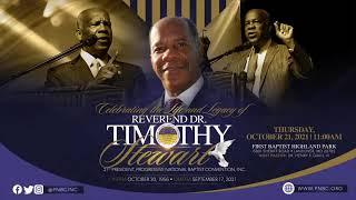 Celebrating the Life and Legacy of Reverend Dr. Timothy Stewart