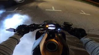 Crazy z1000 streetracing at night