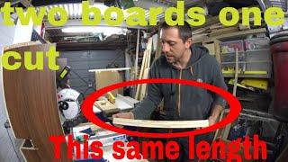 how to cut multiple boards to same length/ beginner Tip/Jak uciąć dwie deski na tą samą długość