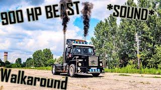 900HP V8: Scania 141 Race Truck //*SOUND* *Walkaround* *Torpedo*