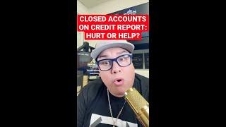 Closed accounts on your credit report #shorts