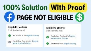 Facebook Page not eligible violation | 100% working solution #facebook #monetization