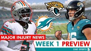 Dolphins vs. Jaguars NFL Week 1 Preview, Injury Report, Keys To Victory | Jalen Ramsey OUT?