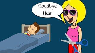 Karen shaves Caillou’s Hair and Gets Grounded