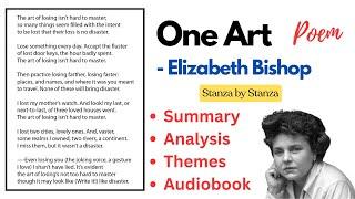 One Art Poem Summary & Analysis #onart #elizabethbishop #poetryanalysis