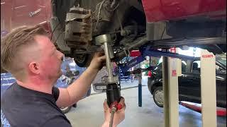 Nissan Leaf ball joint replacement with hydraulic tools