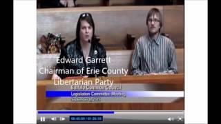Edward Garrett's Testimony on Cannabis to Buffalo Common Council