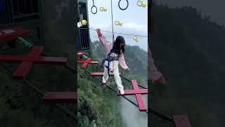 Bungee Jumping With Rope In Beautiful Place:Asmr Bungee Jumping #shorts