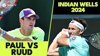 ENTERTAINING Tommy Paul vs Casper Ruud | Indian Wells 2024 Highlights