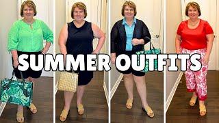 Talbots NEW Summer Arrivals Outfits for Women over 50 (Petite Apple Shape)