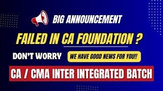 English | How to do CA Inter Even if you Fail in CA Foundation? | P1506 | Masterminds For CA & CMA