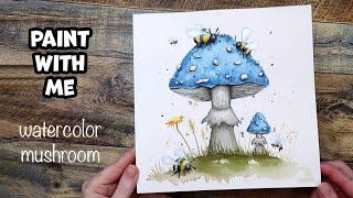 Easy Watercolor Mushroom Painting Tutorial for Beginners