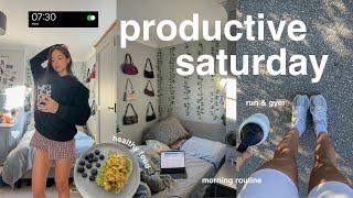 7:30AM PRODUCTIVE saturday in my life | morning routine, study vlog, gym & friends🫶