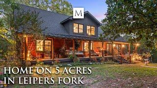 Custom log home in Leipers Fork | 20 minutes from Franklin