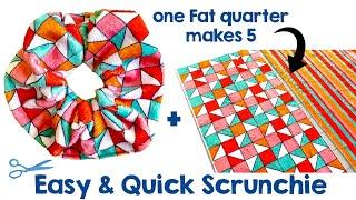 The EASIEST Scrunchie Sewing Tutorial for Beginners | All in Just ONE FAT QUARTER ️