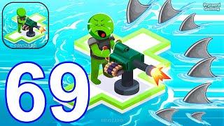 War of Rafts: Crazy Sea Battle - Gameplay Walkthrough Part 69 Stickman Raft War (Android,iOS)