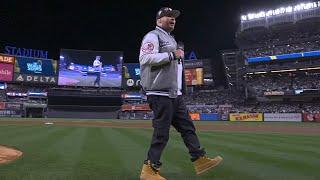 Fat Joe performs on the field at Yankee Stadium before World Series Game 3!