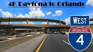 4K Daytona to Orlando.  Interstate 4 West.  I-4 West