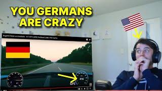 American reacts to Driving on the Autobahn Bugatti - 417 KPH (GPS)