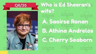 ULTIMATE Ed Sheeran Fan Quiz | only TRUE SHEERIOS can answer!