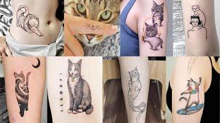 30+ Cutest Small Cat Tattoo Design for Girls | Cat Tattoo Designs | Lovely Cat Tattoos