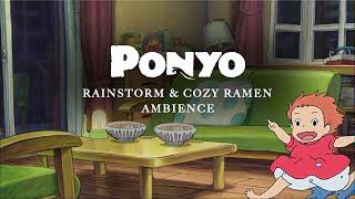 Rainstorm in Ponyo's House (Studio Ghibli ASMR Ambience)