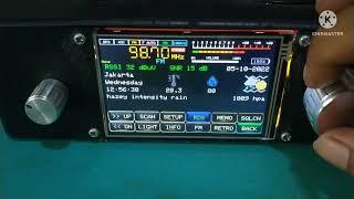 Radio FM dengan openweathermap si4735 dark mode @5VoltChannel