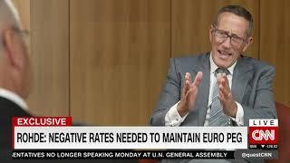 Rohde: Negative rates needed to maintain euro peg