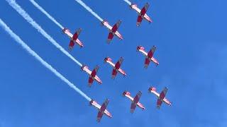 PC-7 Team Meiringen ganzes Display JARAP 2024  Swiss Air Force Airshow 4K HDR