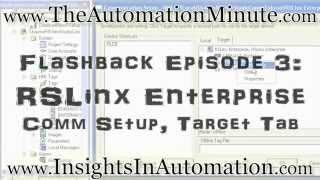 RSLinx Enterprise Target Tab Setup