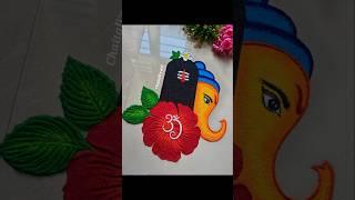 easy Ganpati bappa rangoli designs | ganesh chaturthi rangoli designs | ganesh jayanti rangoli