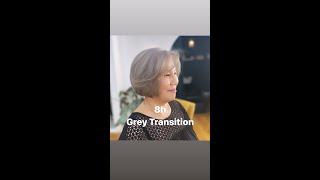 Grey Hair Transitioning  #hairstyles #greyhair #greyhairtransition #greyhairmovement #silversisters