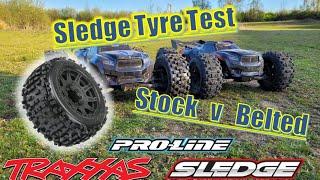 Traxxas Sledge Tyre Test - Pro-Line Badlands MX38 HP are they better than the standard tyres