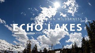 [4K] Hiking Along Frozen Echo Lakes on PCT - Unbelievable Views at Echo Lakes - 3 JUNE 2023