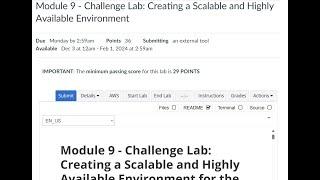 Module 9 - Challenge Lab: Creating a Scalable and Highly Available Environment