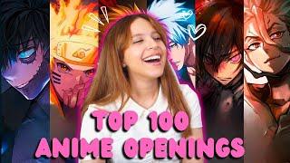 First Time Anime Watcher Reacts to Top 100 Anime Openings  Reaction