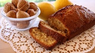 LEMON AND WALNUT LOAF CAKE RECIPE || Quick and Easy