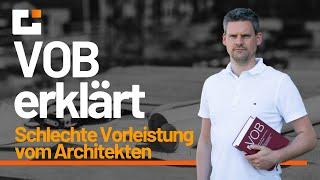 VOB erklärt: Architekten liefern erst gar keine Ausführungsplanung mehr. Hintergrundinformationen!