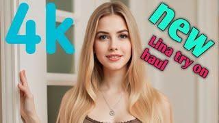 [4K] Get Ready With Lina try| Transparent Revealing Try On Haul 2024