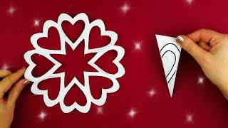 How to make a paper snowflake easily and quickly [Paper cutting design]