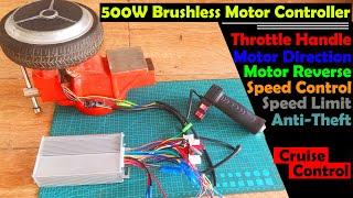 48V 500W Ebike or Electric Bike Brushless Motor Controller with Hoverboard, wiring explanation