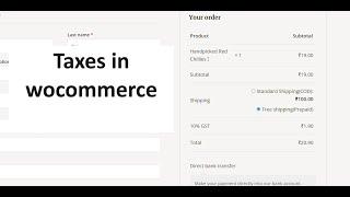 How to setup taxes in woocommerce