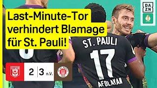 St. Pauli verhindert Blamage bei Blessin-Debüt: Hallescher FC - FC St. Pauli | DFB-Pokal | DAZN