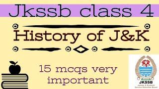 15 mcqs History of Jammu and Kashmir || JKSSB class 4 exam ||