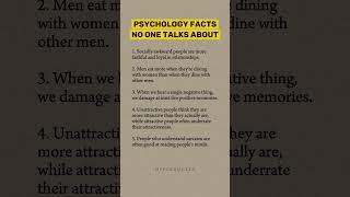 Psychology facts no one talks about ?