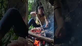 camping in the forest  #solocampingcooking #wildsurvival #solowildcamping