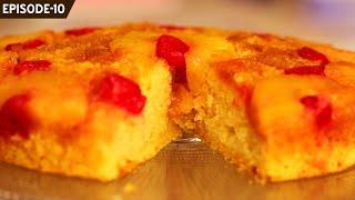 How to Make a delicious and juicy upside down Eggless Pineapple Cake