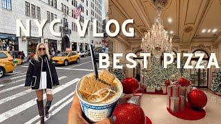 New York Vlog! NYC Christmas Food Market, Best Pizza In NYC, Union Square Holiday Market, NYC Cookie