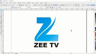 How to how to make zee tv logo in coreldraw // coreldraw logo design